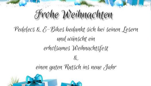 Pedelecs & E-Bikes wünscht frohe Weihnachten