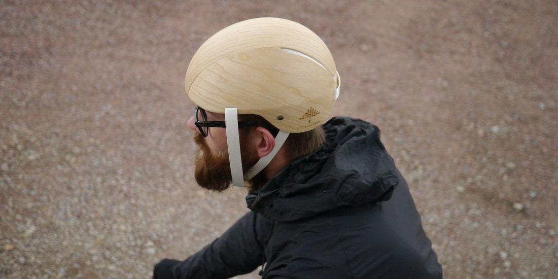 Fahrradhelm aus Holzschaum