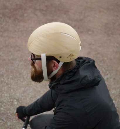 Fahrradhelm aus Holzschaum