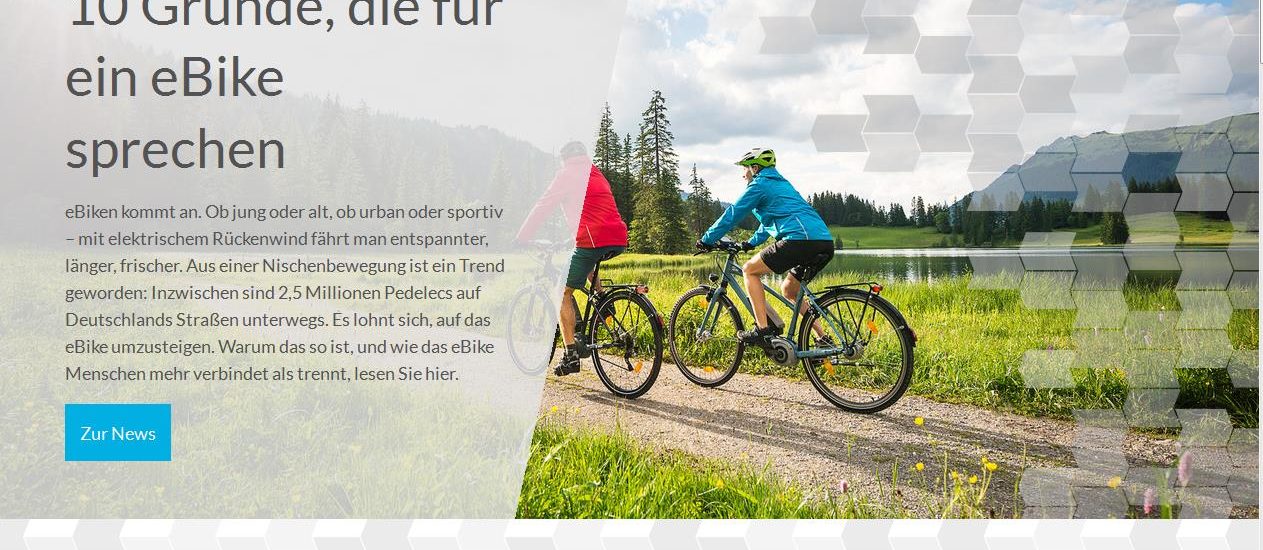 Neuer Webauftritt von Bosch eBike Systems 2016