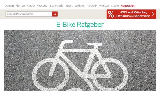 Otto-Versand: neuer E-Bike Ratgeber für Österreich online