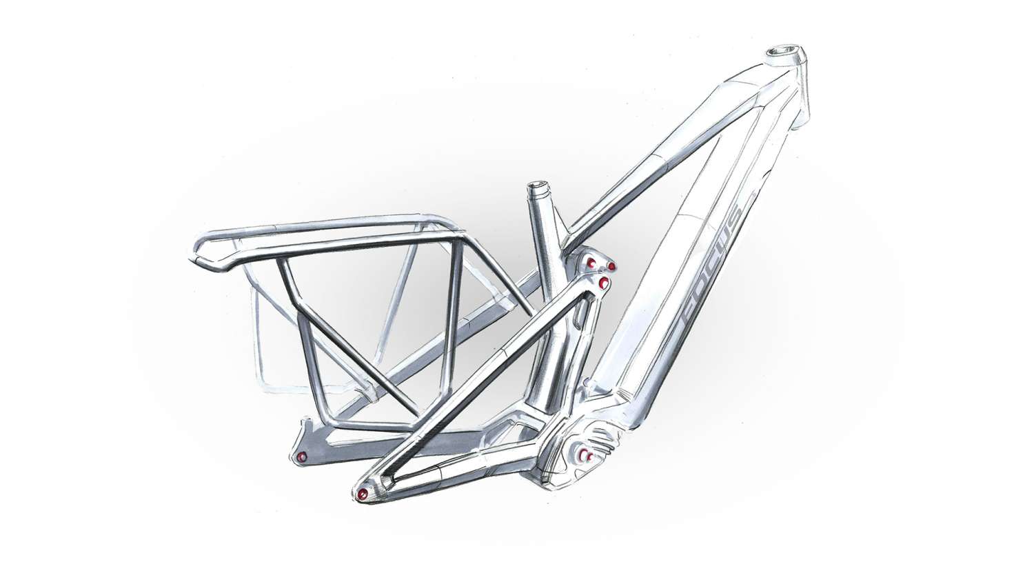 THRON² EQP Modelle; Zeichnung: Daniel Frintz, FOCUS Bikes