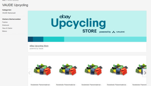 VAUDE und eBay starten Upcycling Store