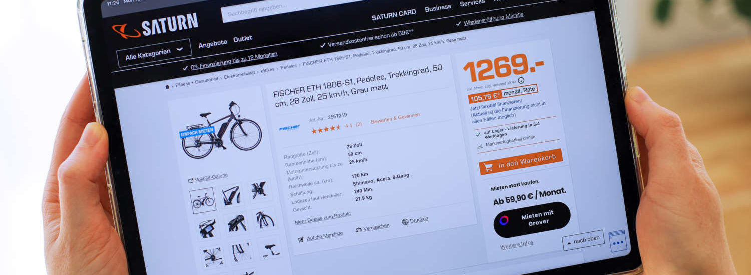 Grover E-Bike-Miete MediaMarkt Saturn