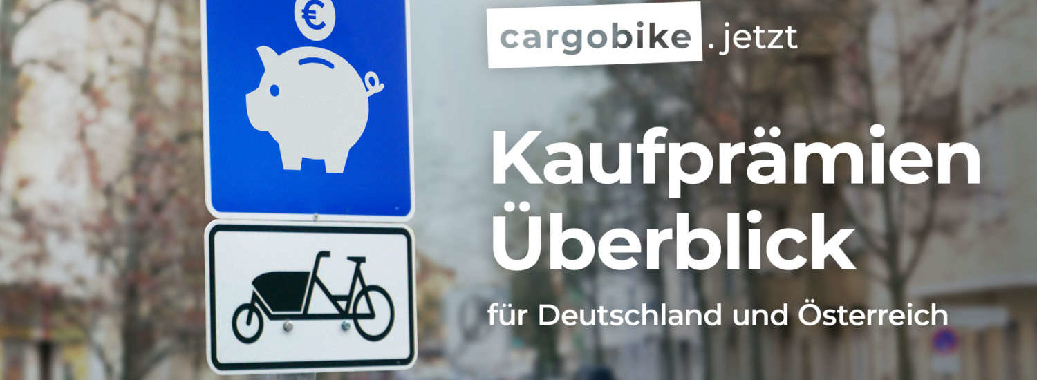 Cargobike-Kaufprämien 2021