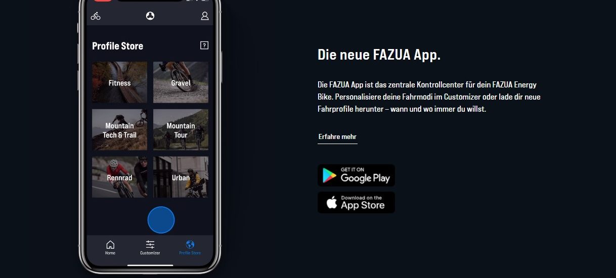 neue Fazua App 2021