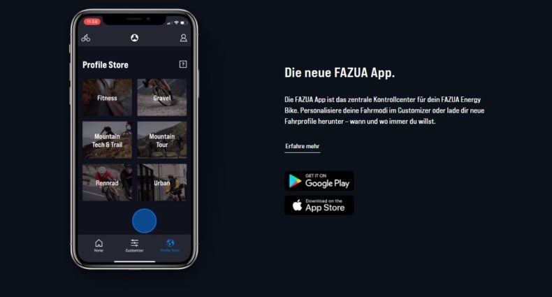 neue Fazua App 2021