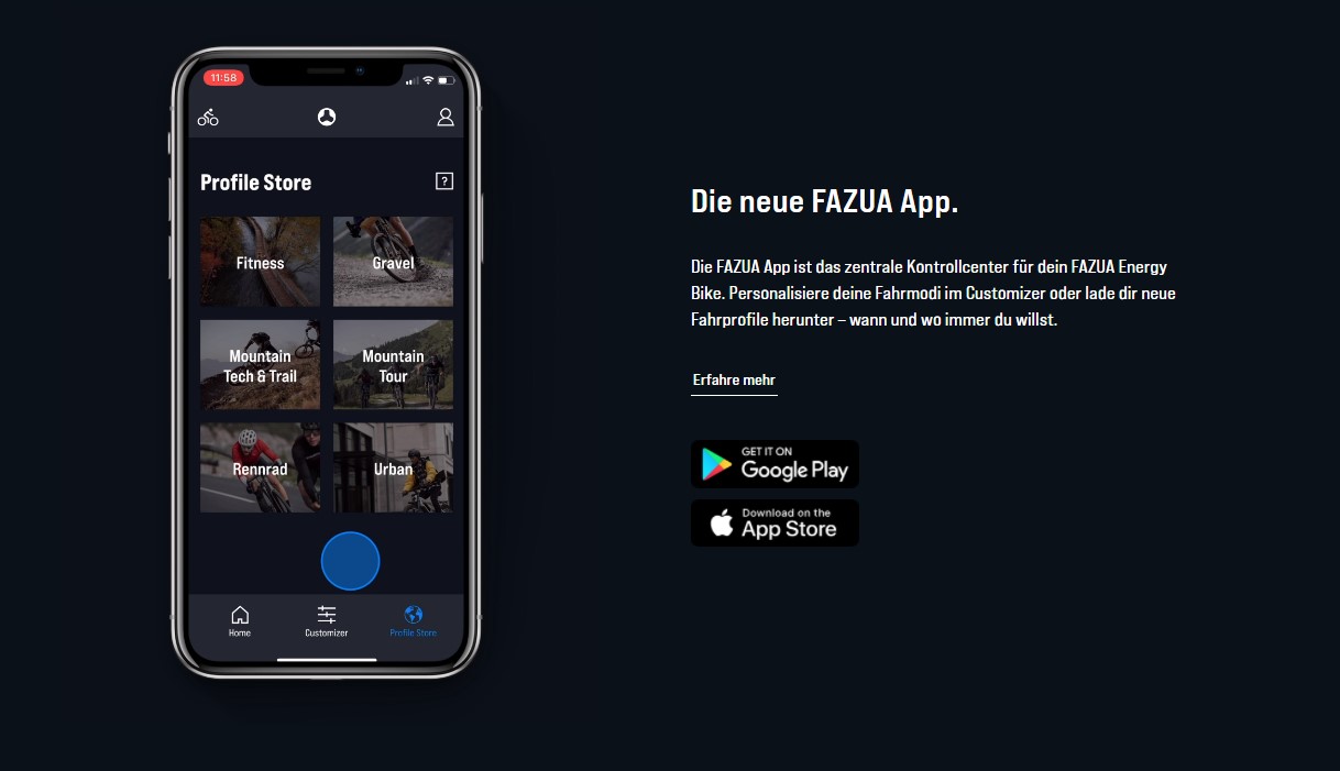 neue Fazua App 2021
