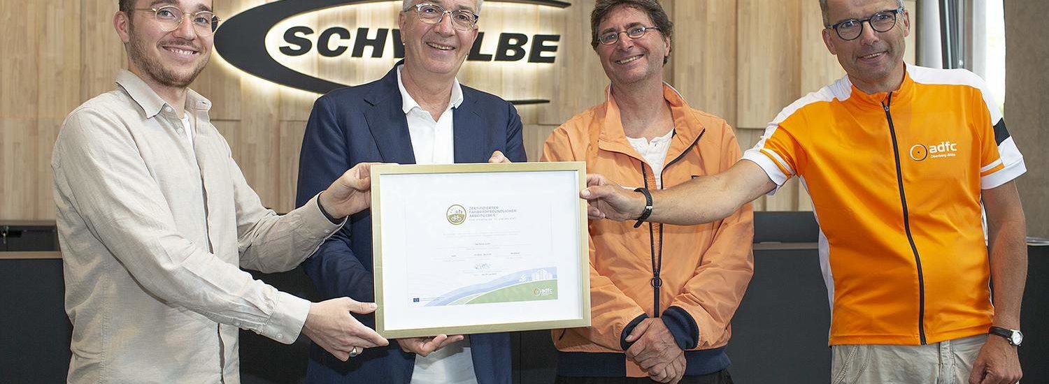 Schwalbe Fahrradfreundlicher Arbeitgeber Gold 2022