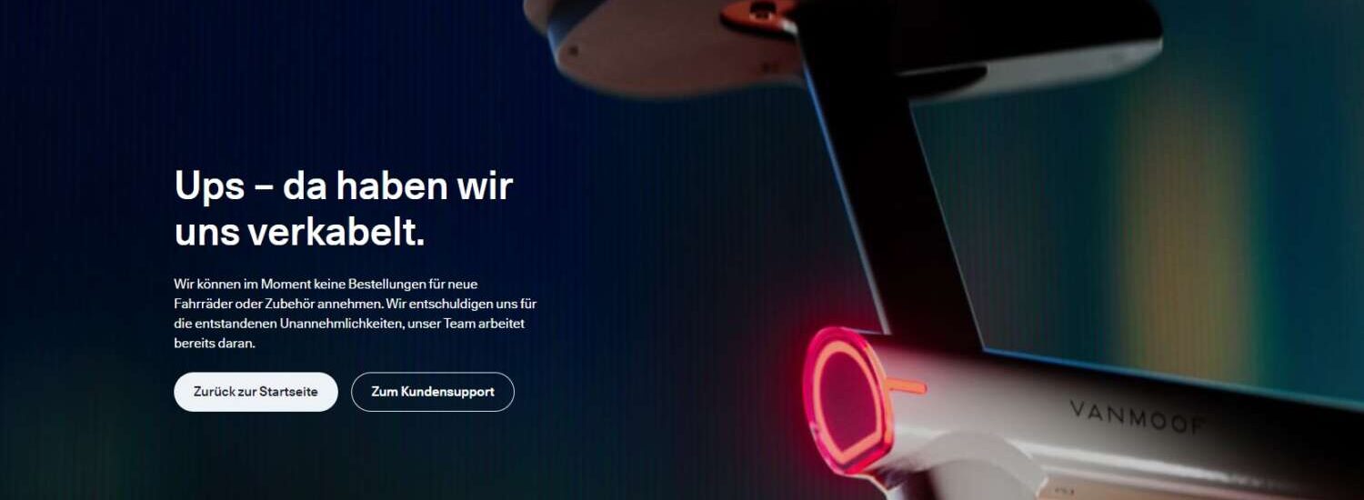 VanMoof setzt Verkauf aus 2023