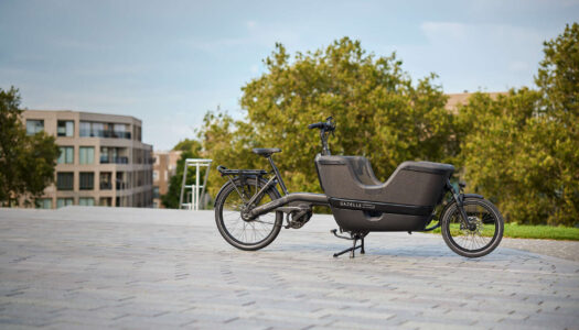 Gazelle präsentiert das neue E-Lastenrad Makki Travel mit ABS