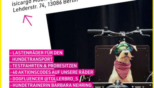 Premiere in Berlin: Erster Cargobike DOG DAY für Hund und Lastenrad