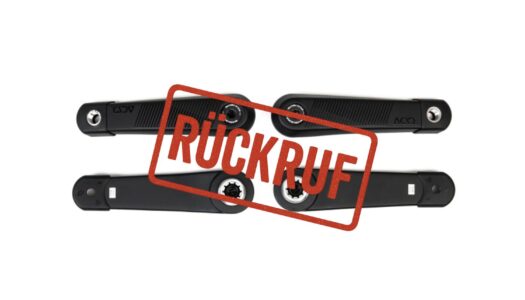 Rückruf für CUBE E-Bike-Modelle mit ACID Carbon Hybrid Kurbelarmen